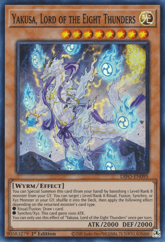 Yakusa, Lord of the Eight Thunders - DIFO-EN095 Super Rare 1st Edition