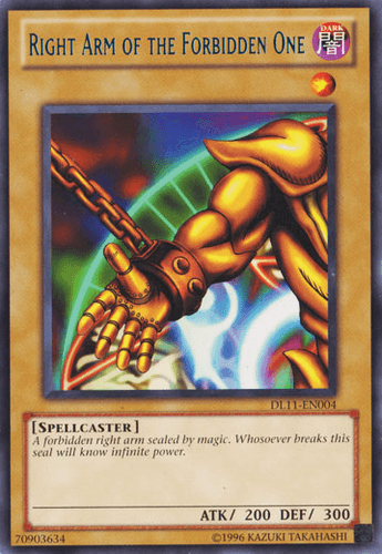 Right Arm of the Forbidden One - DL11-EN004 Rare Unlimited