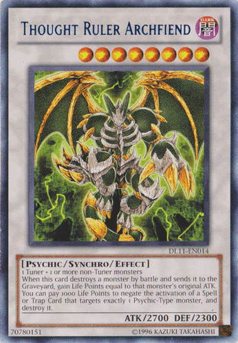 Thought Ruler Archfiend - DL11-EN014 Rare Unlimited