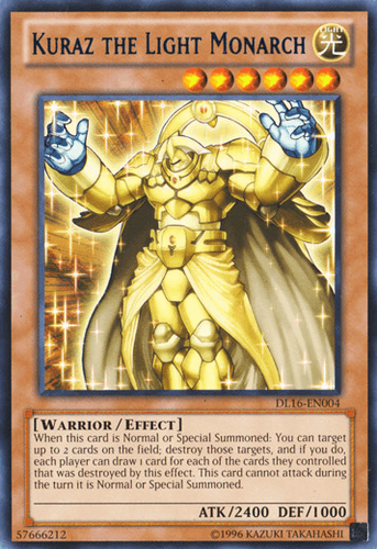 Kuraz the Light Monarch - DL16-EN004 Rare Unlimited