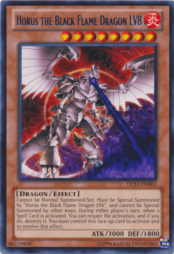 Horus the Black Flame Dragon LV8 - DL17-EN002 Rare Unlimited