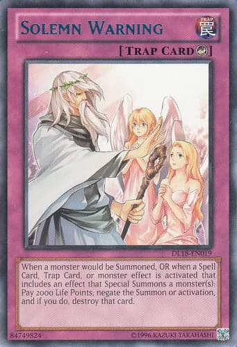 Solemn Warning - DL18-EN019 Rare Unlimited