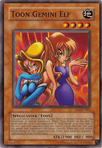 Toon Gemini Elf - DL6-EN001 Super Rare Limited Edition
