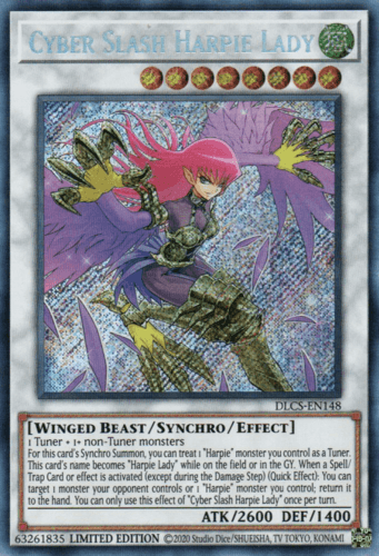 Cyber Slash Harpie Lady - DLCS-EN148 Secret Rare 1st Edition