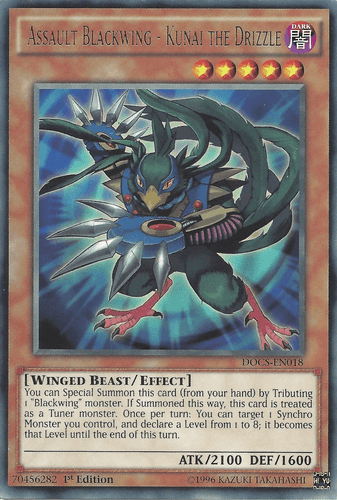 Assault Blackwing - Kunai the Drizzle - DOCS-EN018 Rare Unlimited