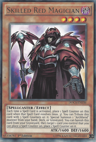 Skilled Red Magician - DOCS-EN036 Rare 1st Edition