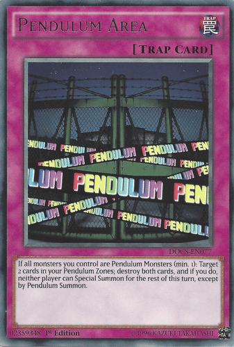 Pendulum Area - DOCS-EN077 Rare 1st Edition