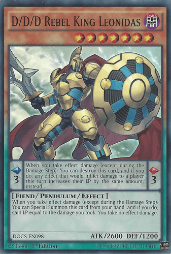D/D/D Rebel King Leonidas - DOCS-EN098 Super Rare 1st Edition