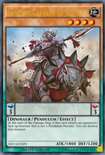Samurai Cavalry of Reptier - DOCS-ENSP1 Ultra Rare Limited Edition