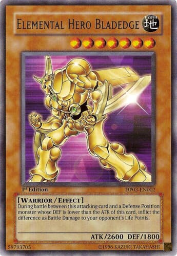 Elemental HERO Bladedge - DP03-EN002 Rare 1st Edition