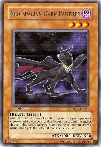 Neo-Spacian Dark Panther - DP03-EN007 Rare 1st Edition