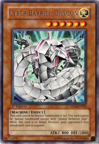 Cyber Barrier Dragon - DP04-EN002 Rare 1st Edition