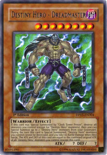 Destiny HERO - Dreadmaster - DP05-EN004 Rare 1st Edition