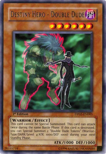 Destiny HERO - Double Dude - DP05-EN005 Rare 1st Edition