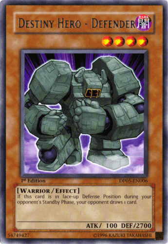 Destiny HERO - Defender - DP05-EN006 Rare Unlimited