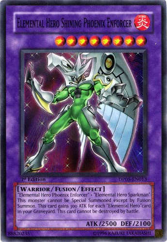 Elemental HERO Shining Phoenix Enforcer - DP05-EN013 Super Rare 1st Edition