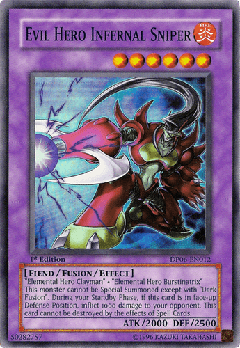 Evil HERO Infernal Sniper - DP06-EN012 Super Rare 1st Edition