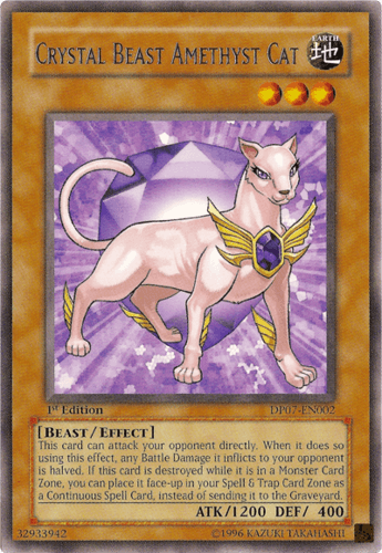 Crystal Beast Amethyst Cat - DP07-EN002 Rare 1st Edition