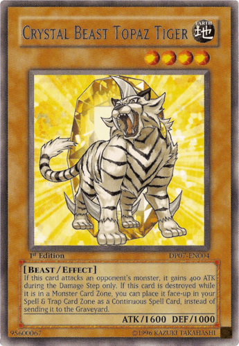 Crystal Beast Topaz Tiger - DP07-EN004 Rare 1st Edition