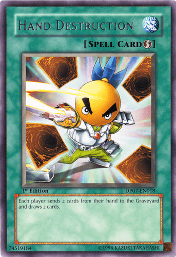 Hand Destruction - DP07-EN018 Rare 1st Edition