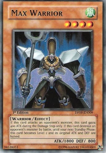 Max Warrior - DP09-EN009 Rare 1st Edition