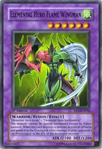 Elemental HERO Flame Wingman - DP1-EN010 Super Rare Unlimited
