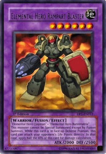 Elemental HERO Rampart Blaster - DP1-EN012 Rare 1st Edition