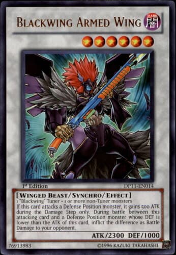 Blackwing Armed Wing - DP11-EN014 Rare 1st Edition
