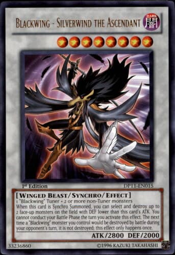 Blackwing - Silverwind the Ascendant - DP11-EN015 Rare 1st Edition