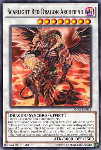 Scarlight Red Dragon Archfiend - DPDG-EN031 Rare 1st Edition