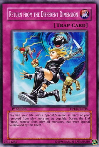 Return from the Different Dimension - DPKB-EN038 Super Rare 1st Edition