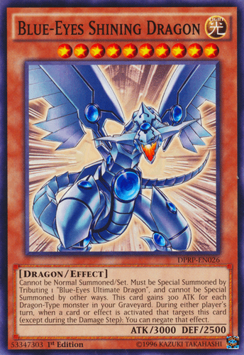 Blue-Eyes Shining Dragon - DPRP-EN026 Common 1st Edition