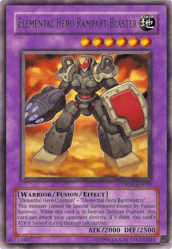 Elemental HERO Rampart Blaster - DR04-EN093 Rare Unlimited
