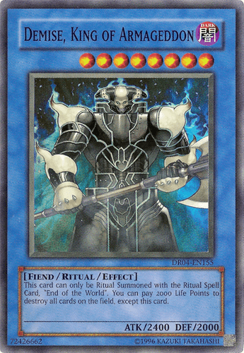 Demise, King of Armageddon - DR04-EN155 Super Rare Unlimited