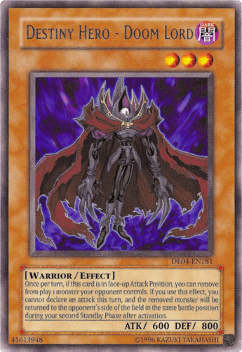 Destiny HERO - Doom Lord - DR04-EN181 Rare Unlimited