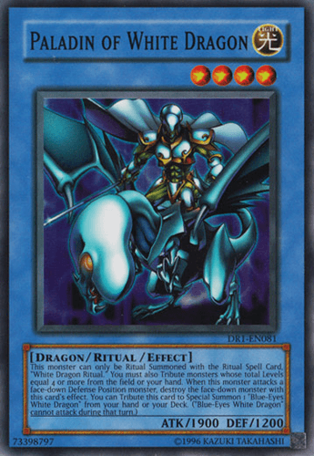 Paladin of White Dragon - DR1-EN081 Super Rare Unlimited