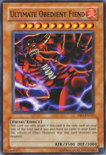 Ultimate Obedient Fiend - DR1-EN137 Common Unlimited