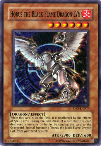 Horus the Black Flame Dragon LV4 - DR3-EN006 Rare Unlimited