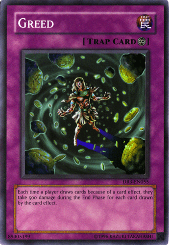 Greed - DR3-EN055 Super Rare Unlimited