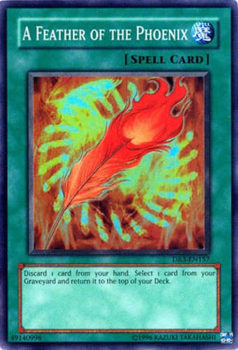 A Feather of the Phoenix - DR3-EN157 Super Rare Unlimited