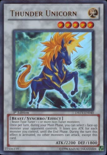 Thunder Unicorn - DREV-EN040 Ultra Rare 1st Edition