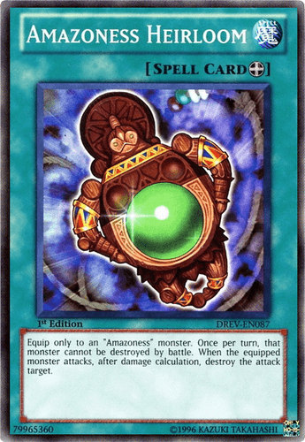 Amazoness Heirloom - DREV-EN087 Super Rare 1st Edition