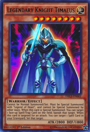 Legendary Knight Timaeus - DRL3-EN041 Ultra Rare 1st Edition