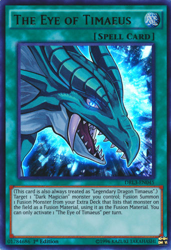 The Eye of Timaeus - DRL3-EN045 Ultra Rare 1st Edition