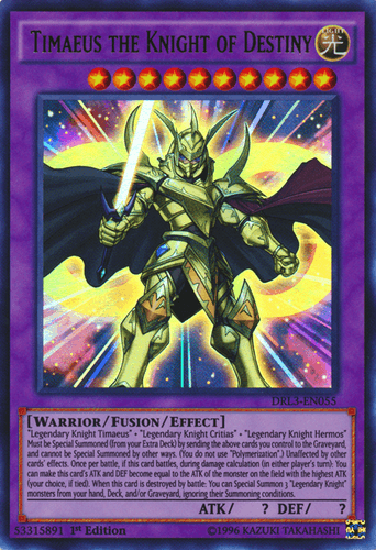 Timaeus the Knight of Destiny - DRL3-EN055 Ultra Rare 1st Edition