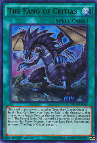 The Fang of Critias - DRL3-EN060 Ultra Rare 1st Edition