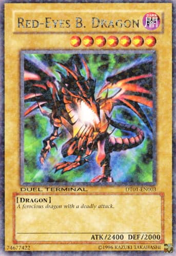 Red-Eyes Black Dragon - DT01-EN003 Rare Limited Edition