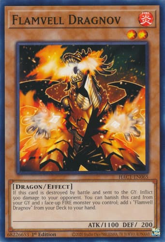 Flamvell Dragnov - DT01-EN016 Super Rare Limited