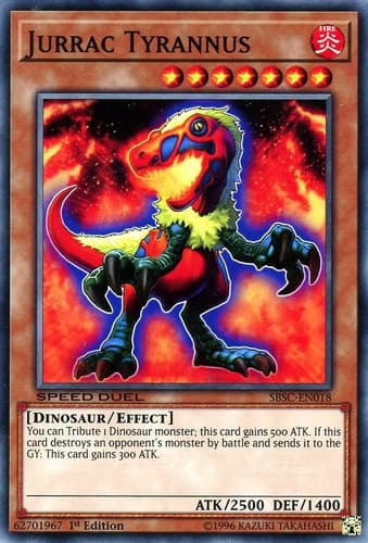 Jurrac Tyrannus - DT02-EN068 Super Rare Limited