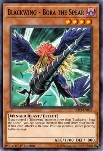 Blackwing - Bora the Spear - DT03-EN002 Duel Terminal Normal Parallel Rare Limited Edition